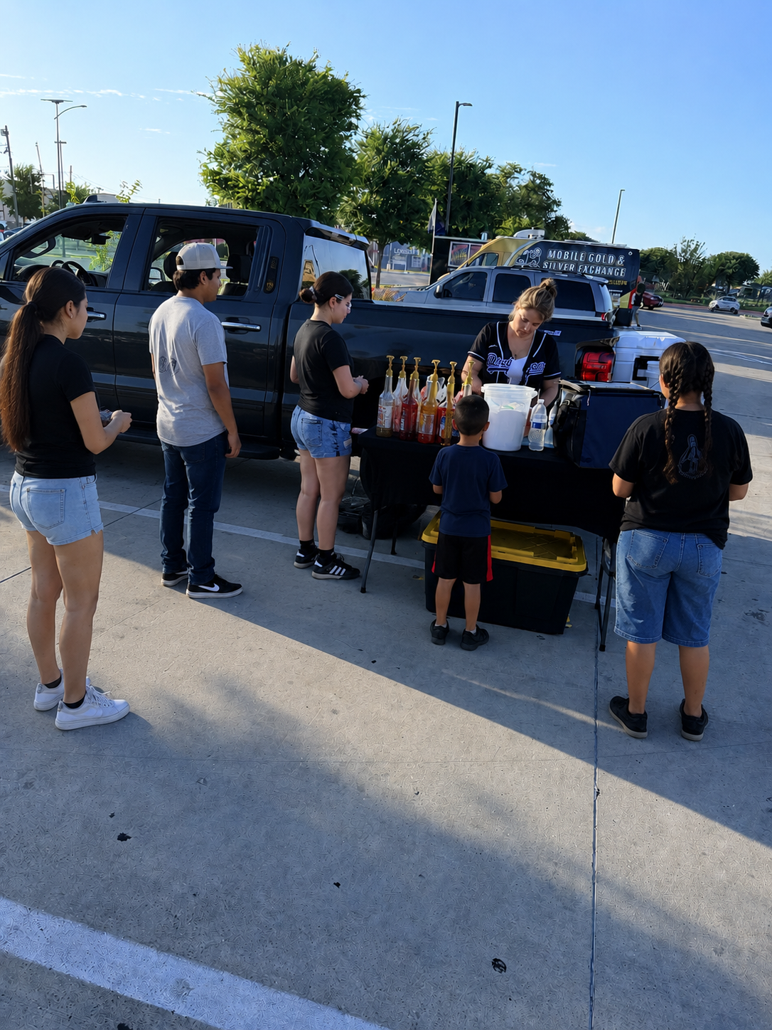 Aguas Güey booth serving the Fort Worth crowd